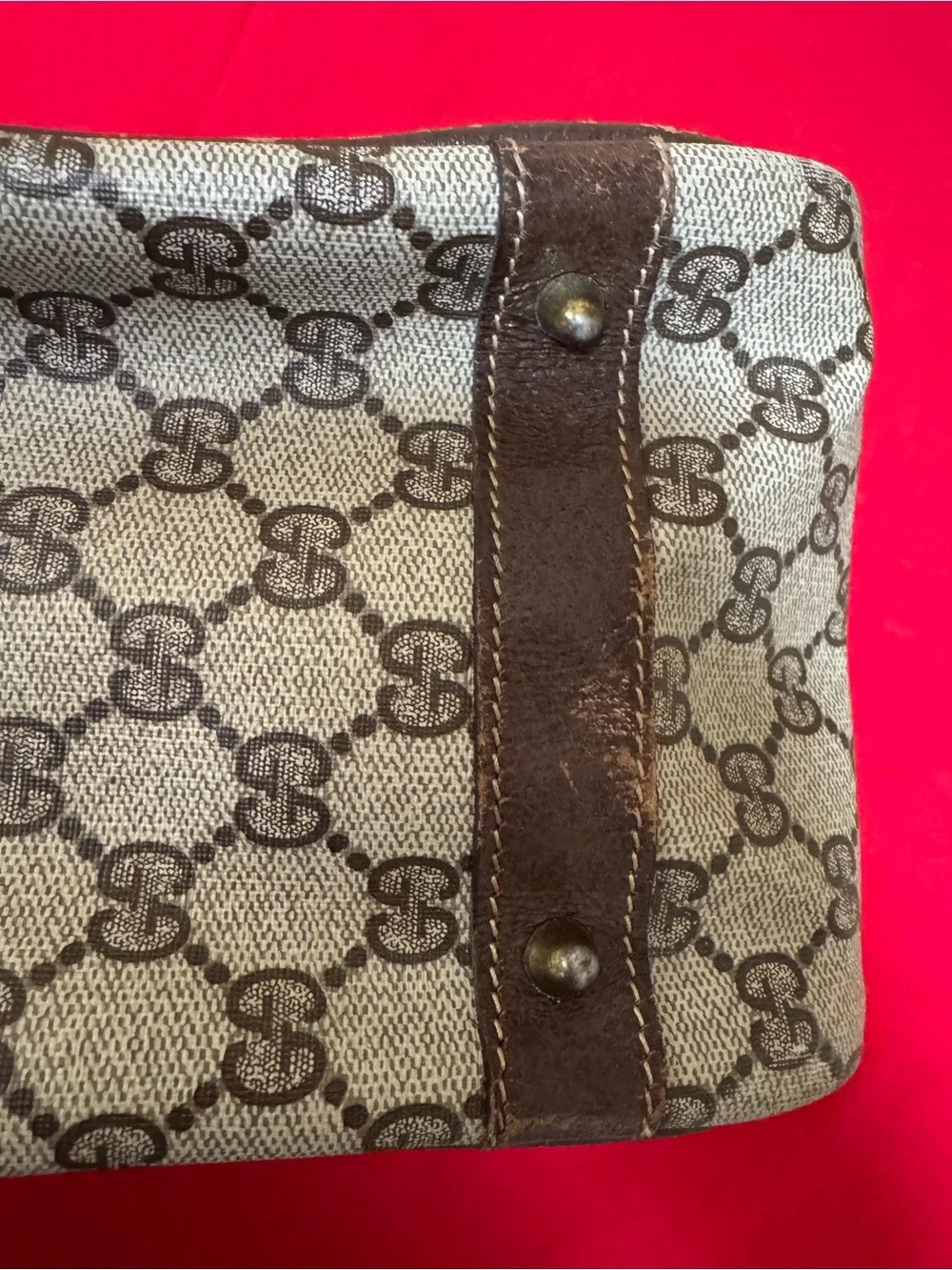 Authentic Vintage Gucci GG Monogram Supreme Sherry Web Ophidia Shoulder Bag - Picture 2 of 13